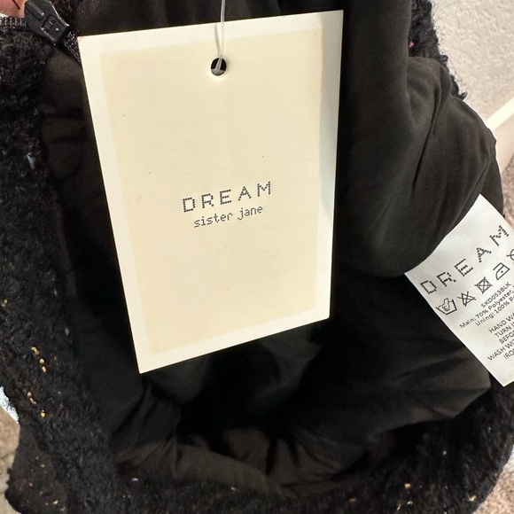 SISTER JANE ZOYA TWEED MINI SKIRT IN COAL BLACK FLORAL - Picture 9 of 15